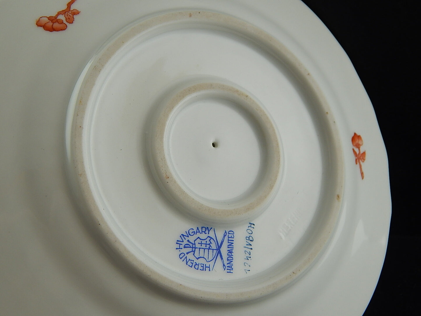 PORCELLANA HEREND INTROVABILE PORTA MARMELLATA DIPINTA A MANO FARFALLE FORTUNA