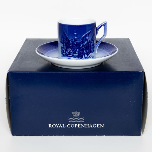 ROYAL COPENHAGEN PORCELLANA TAZZA DI NATALE 1996 CON SCATOLA ORIGINALE CM 7
