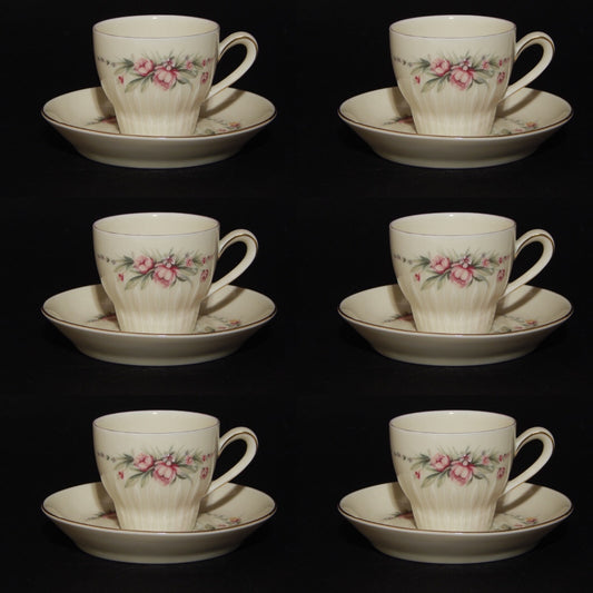 PREZIOSO SERVIZIO DA CAFFÈ VINTAGE SCHERZER BAVARIA PORCELLANA DECORO FLOREALE