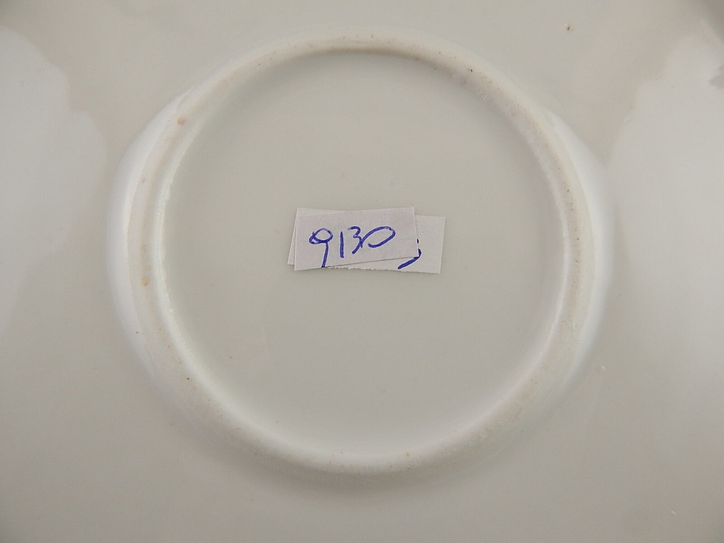 ANTICO PREZIOSO VASSOIO ROTONDO PORCELLANA DI PARIGI PROFILI BLU FINE 800