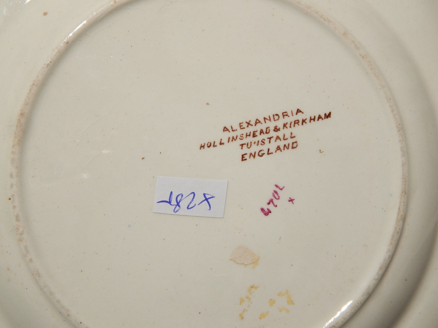 ANTICO ART NOUVEAU PIATTO CERAMICA ALEXANDRIA HOLLINSHEAD&KIRKHAM TUNSTALL X285