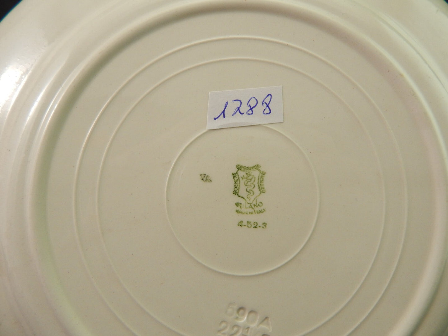 ANTICO PIATTO SEMI PORCELLANA RICHARD CERAMICHE MILANO DECORO FERRARA #1788