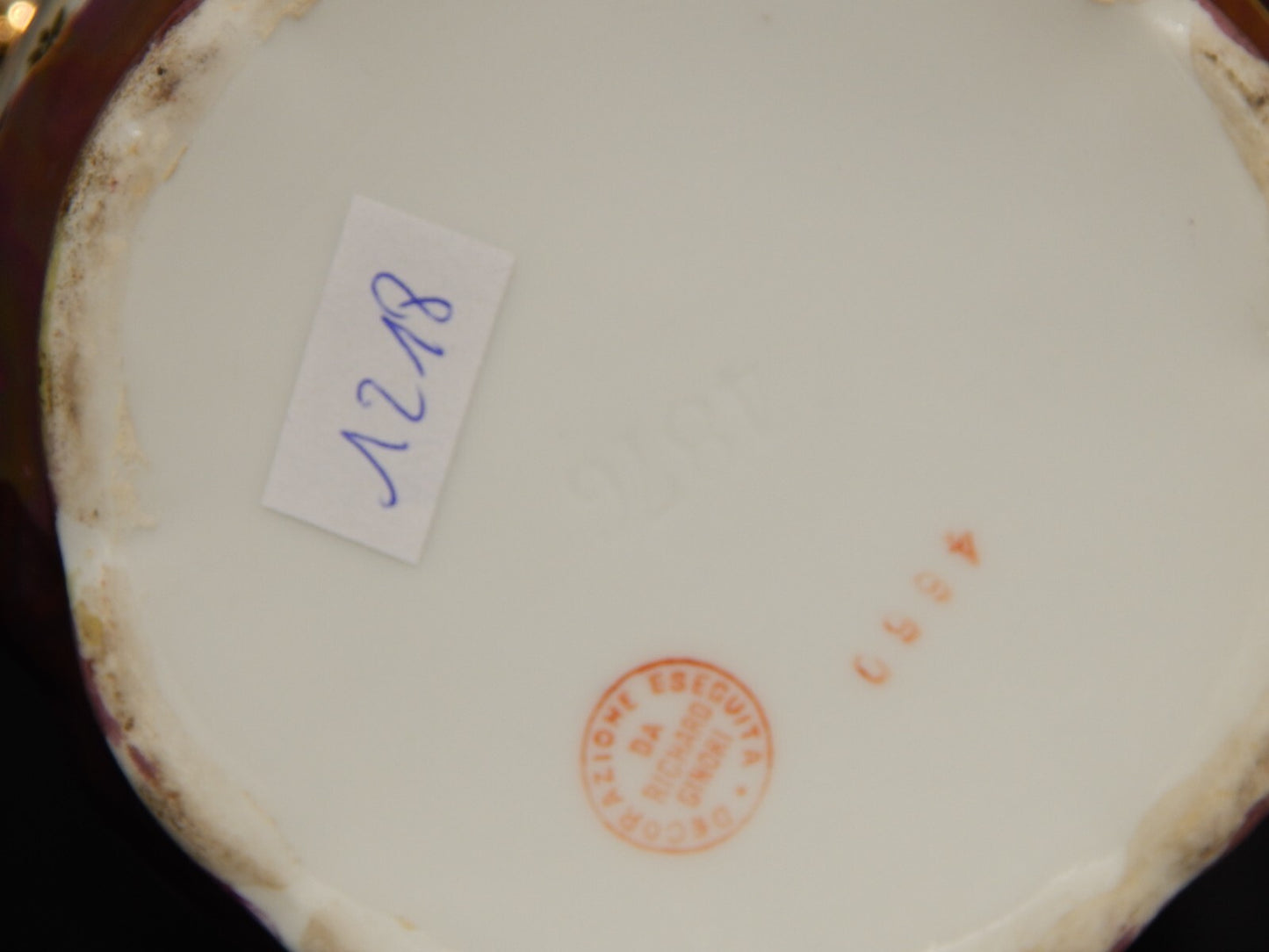 ANTICA LIBERTY PREZIOSA CAFFETTIERA PORCELLANA GINORI 1896-1910 DECORO A LUSTRO