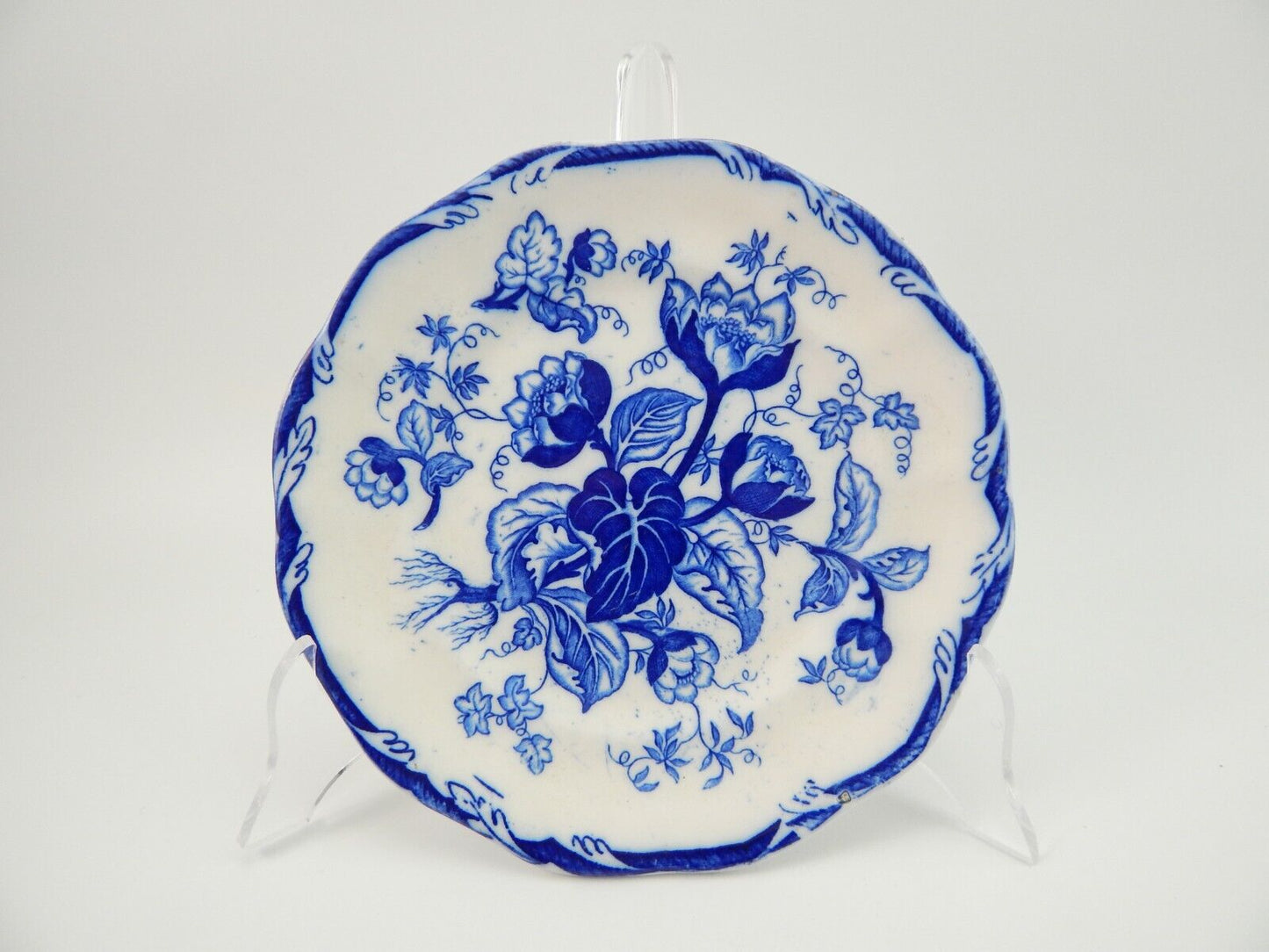 1431 ANTICO PIATTO CERAMICA GIUSEPPE BESIO MONDOVI' SECONDA META' 800 NINFEE
