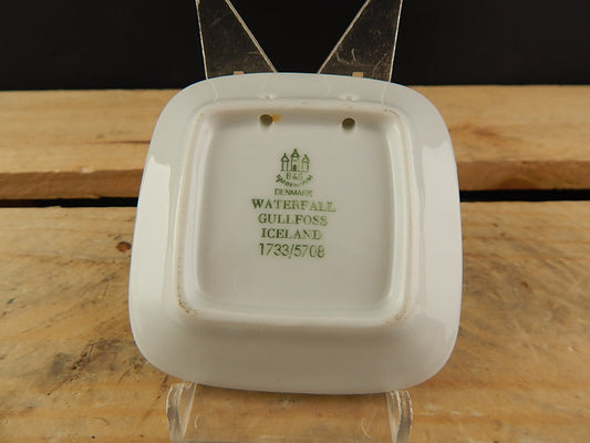 ROYAL COPENHAGEN BING&GRONDAHL PLAQUETTE PORCELLANA WATERFALL GULLFOSS ICELAND