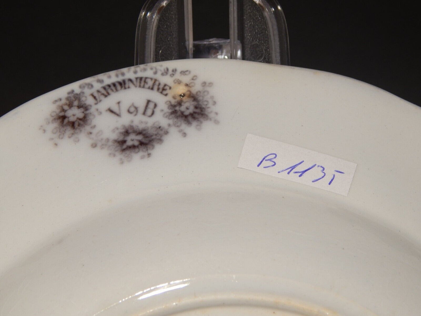 ANTICO PIATTO FONDO CERAMICA JARDINIERE VILLEROY & BOCH FINE '800 DIFETTO B1135