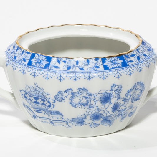 ANTICA ZUCCHERIERA SENZA COPERCHIO PORCELLANA BAVARIA SELTMANN WEIDEN BLAU CHINA