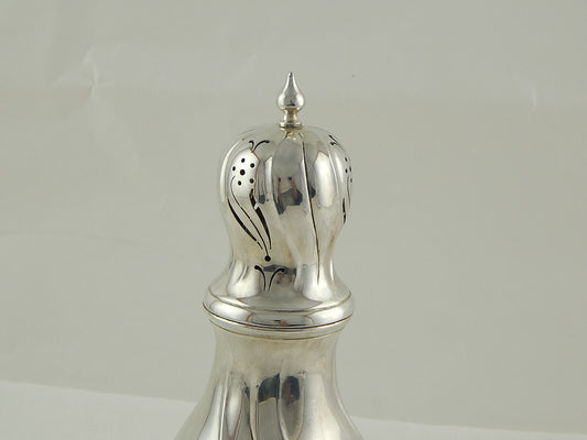 PREZIOSO SPARGI ZUCCHERO PUNZONE ARGENTO 925 ANNI '30 SOLID SILVER SUGAR SHAKER