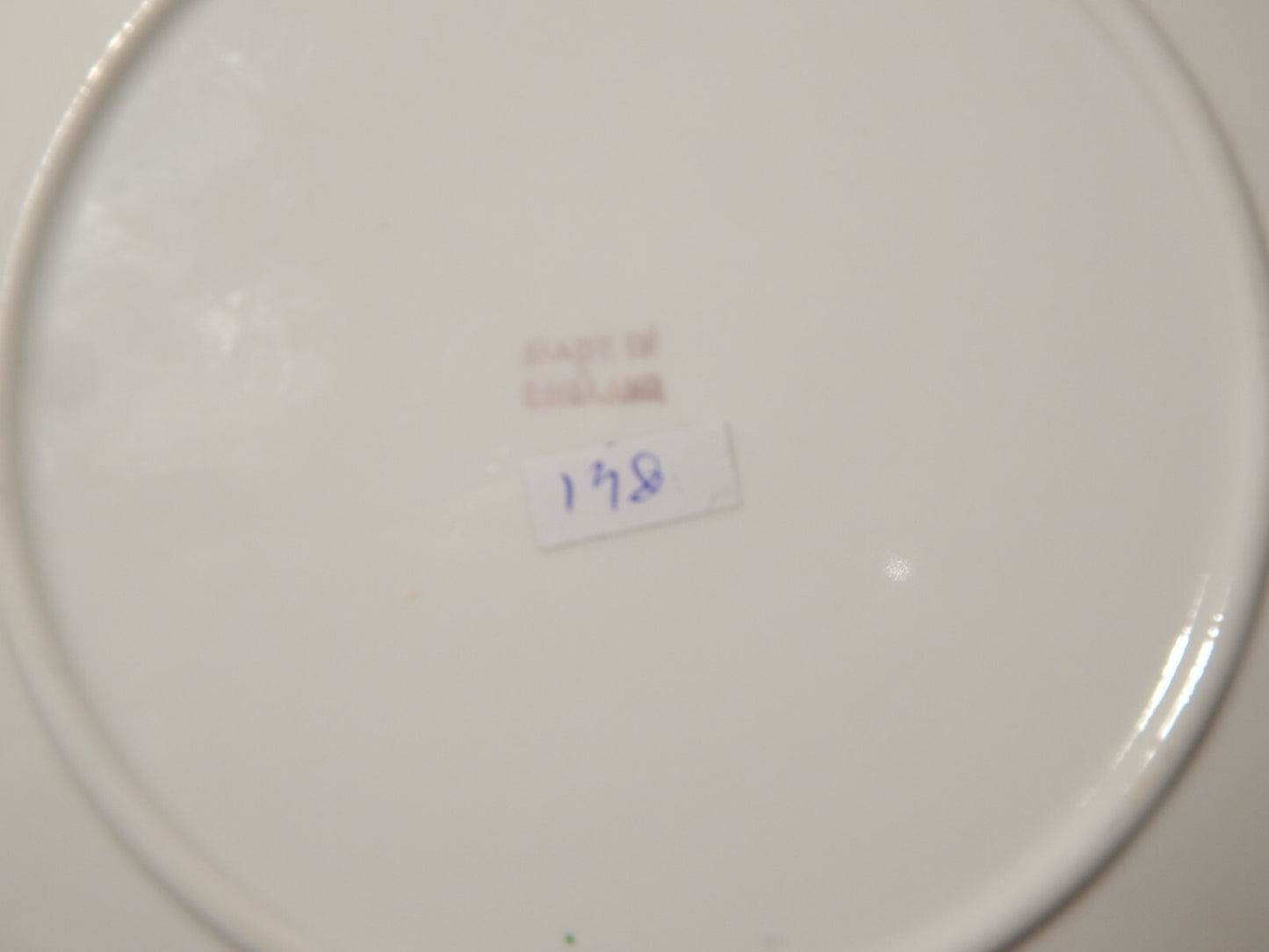 ANTICO VASSOIO PIATTO TORTA PORCELLANA INGLESE PRIMO 900 DAISY MARGHERITE