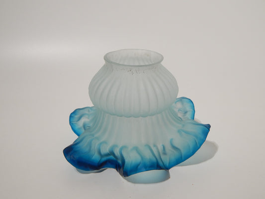 ANTICO EPOCA LIBERTY VETRO SOFFIATO PASTA VETRO PER APPLIQUE LAMPADA BLU