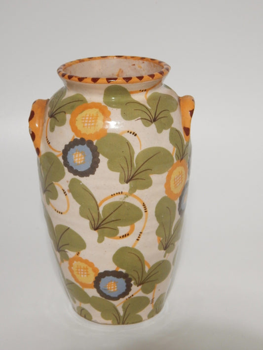 ANTICO ALBARELLO VASO MAIOLICA PROBABILE CERAMICA CANTAGALLI FIRENZE FINE 800