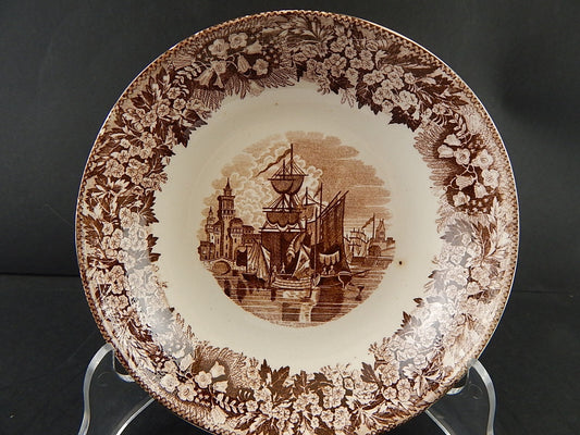 ANTICA CIOTOLA SEMI PORCELLANA RICHARD MILANO DECORO FERRARA META' 800