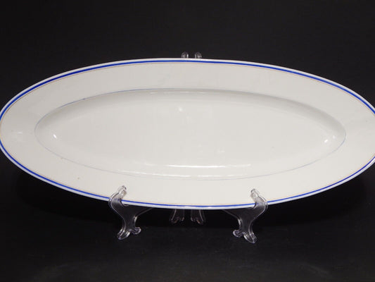 ANTICO VASSOIO PESCIERA PIATTO PORTATA IMPERO PORCELLANA GINORI DOCCIA XIX SEC.