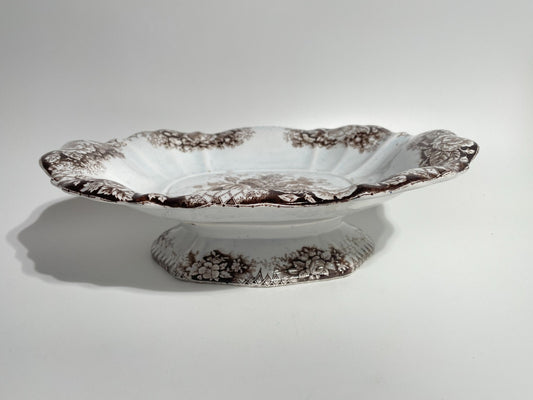 ANTICA RARA ALZATA CENTROTAVOLA CERAMICA VERBANUM STONE LAVENO DECORO JARDINIERE