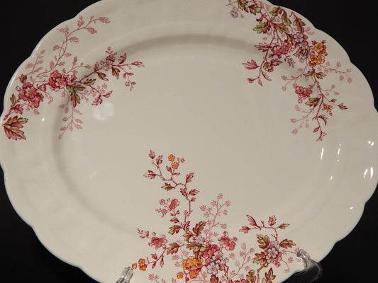 ANTICO VASSOIO OVALE PIATTO PORTATA BOOTHS WASHINGTON SEMI PORCELLANA INGLESE