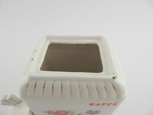 RARO VINTAGE BARATTOLO CERAMICA CAFFE' CUNARDO CORONETTI MADE IN ITALY ANNI '50