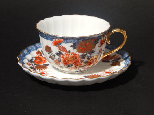VINTAGE TAZZA DA TE' PORCELLANA GIAPPONESE NARUMI BONE CHINA DECORO IMARI