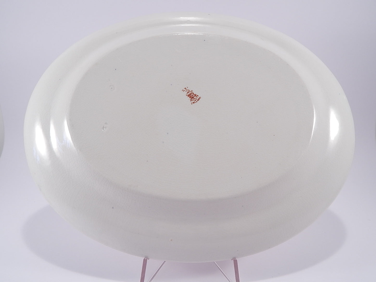 ANTICA RAVIERA VASSOIO GRANDE PORCELLANA BRITISH ANCHOR POTTERY 1890 LONGTON