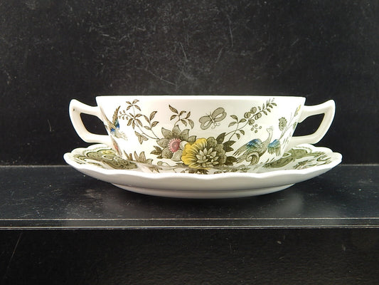 VINTAGE TAZZA BRODO SEMI PORCELLANA RIDGWAY 1792 STAFFORDSHIRE WINDSOR