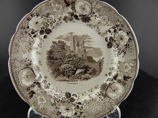 ANTICO PIATTO COLLEZIONE PORCELLANA CASTELLO STOLZENFELS FINE 800