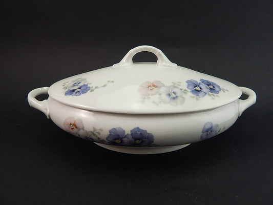 ANTICA 1920 ZUPPIERA LEGUMIERA PORCELLANA THOMAS ROSENTHAL VIOLE DEL PENSIERO