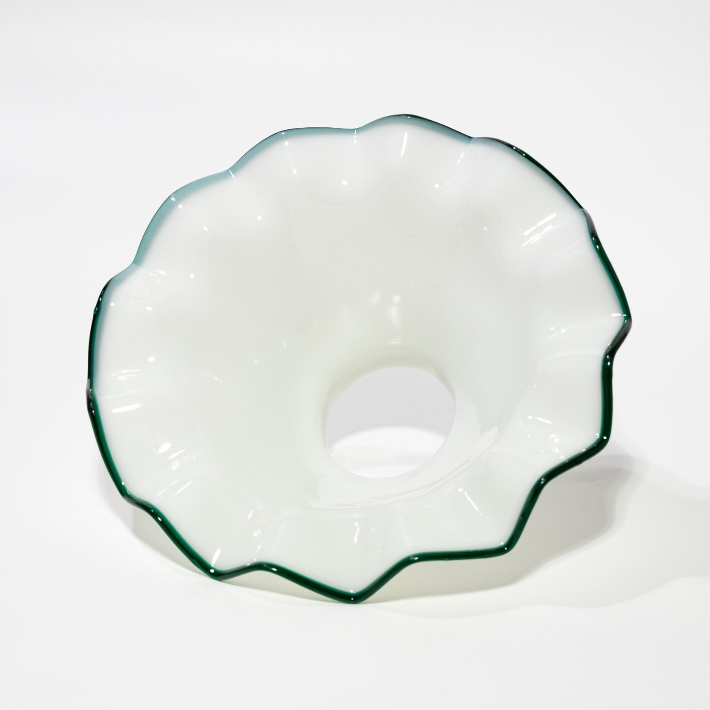 ANTICO EPOCA LIBERTY VETRO OPALINO TULIP PARALUME PER APPLIQUE O LAMPADA