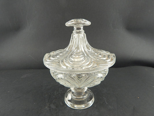 ANTICA PRIMO 800 ORIGINALE PREZIOSO PORTA BONBONS CENTROTAVOLA IN VETRO DIFETTO