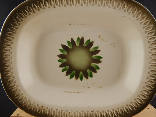 ANTICO RARO GRANDE VASSOIO CERAMICA LORENZO BELTRANDI MONDOVI' FINE 800