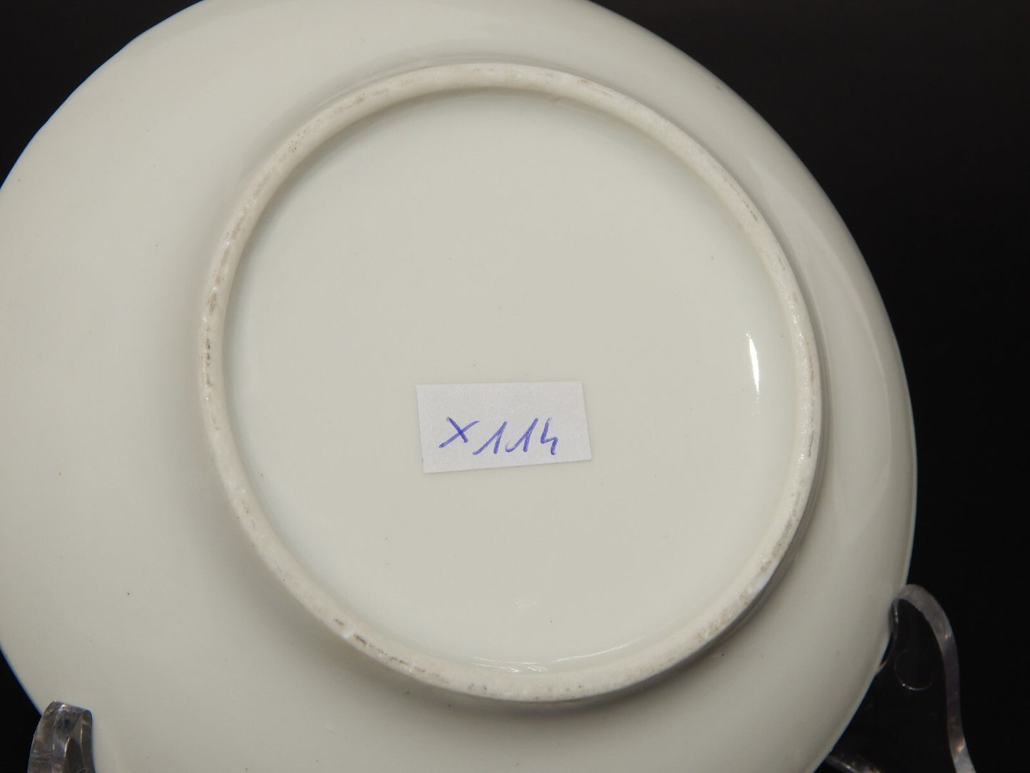 ANTICA TAZZA IMPERO PORCELLANA BIANCA CON FASCIA ORO VECCHIO PARIGI PRIMO '800