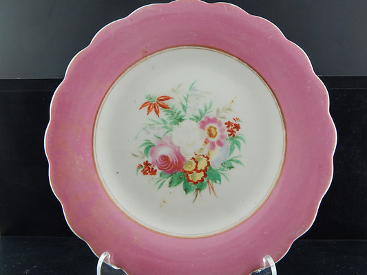 ANTICO PREZIOSO RARO PIATTO PORCELLANA EPOCA LUIGI VECCHIO PARIGI #529