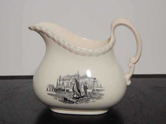 ANTICA LATTIERA BRICCO INGLESE SEMI PORCELLANA COPELAND SPODE PAESAGGIO MARINO