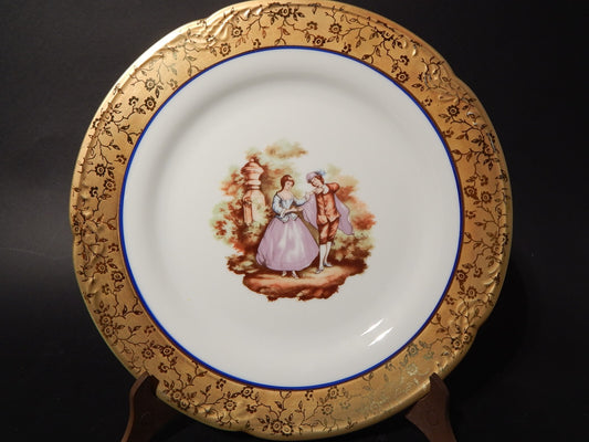 VINTAGE RARO PIATTO PORCELLANA SELTMANN WEIDEN BAVARIA DECORO FRAGONARD