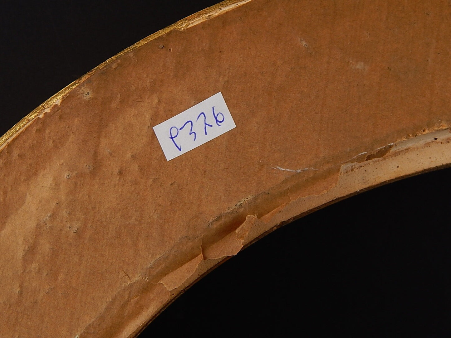 ANTICA CORNICE OVALE DORATA IN GESSO RIFINITA IN PASTIGLIA 1900 LIBERTY