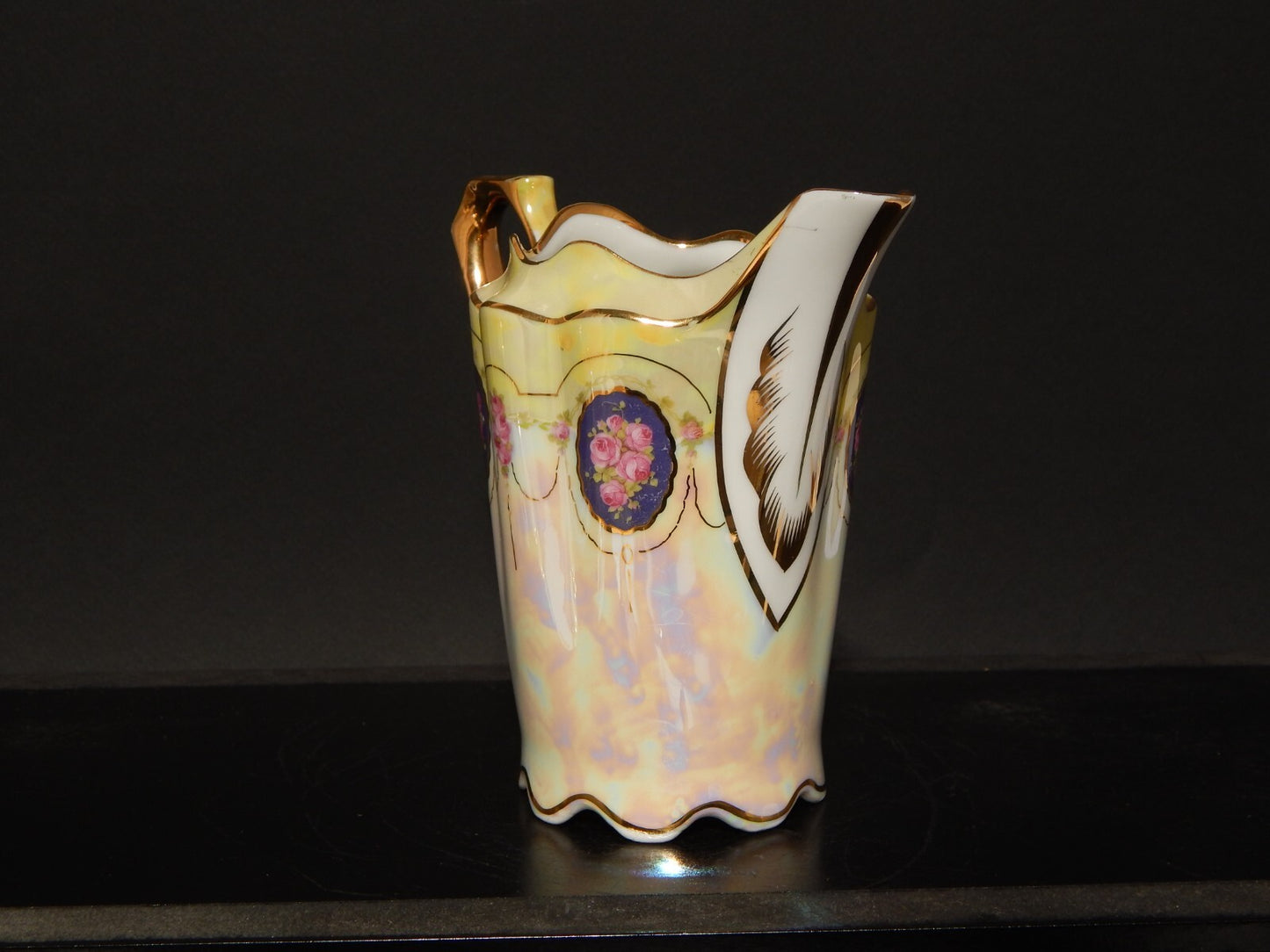 ANTICA PREZIOSA LIBERTY LATTIERA BRICCO PORCELLANA DECORATA A MANO PRIMO 900