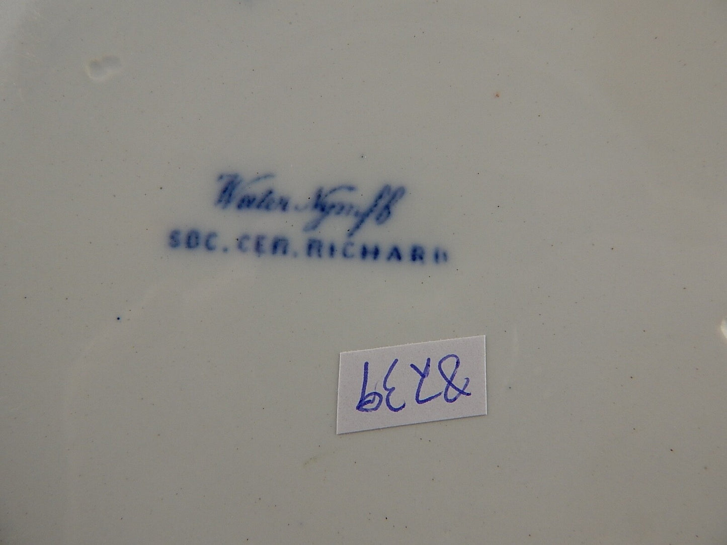 ANTICO PIATTO NINFEE CERAMICA RICHARD MILANO FINE 800 FLOW BLUE WATER NYMPH 8739