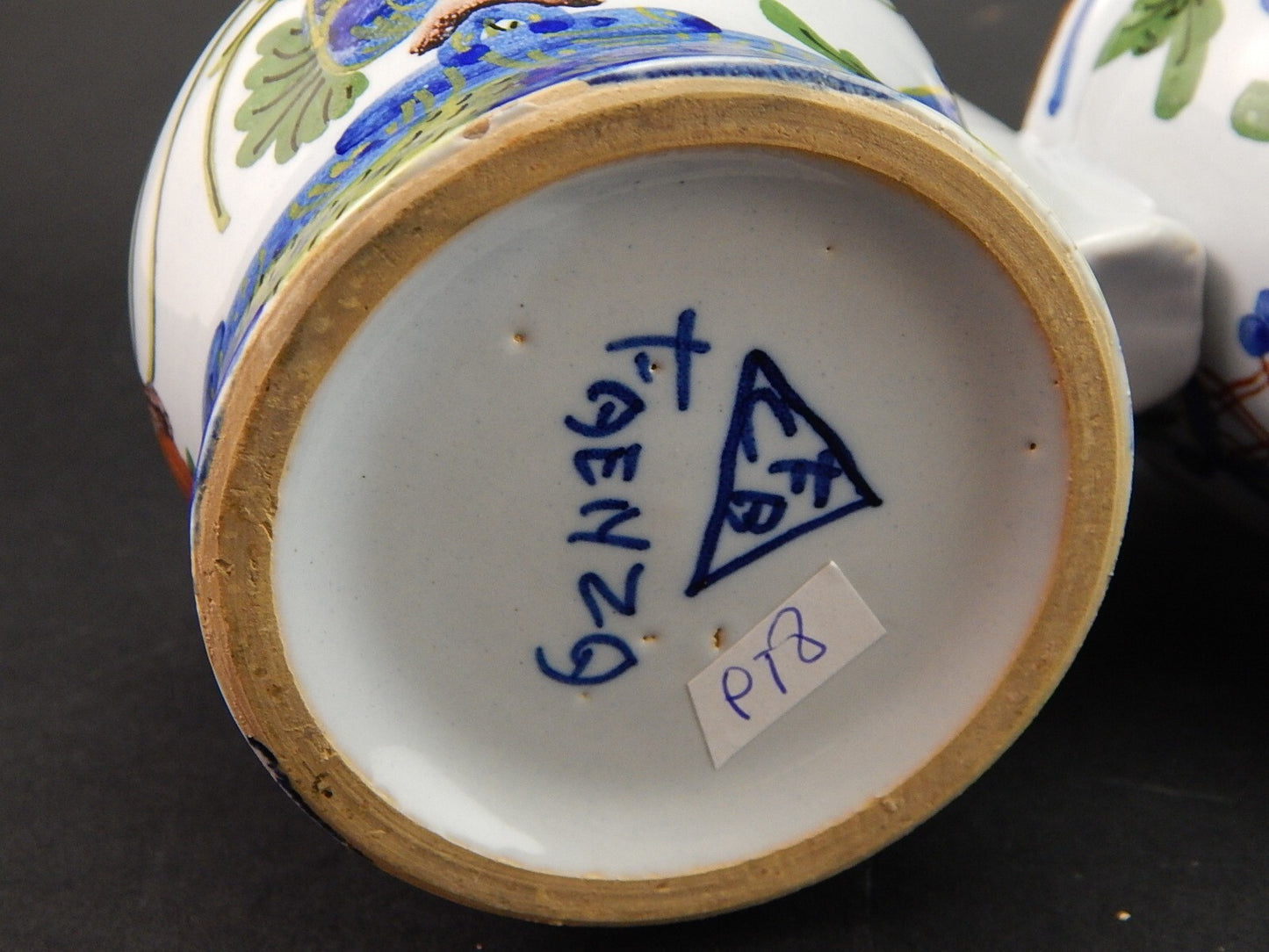 ANTICO PORTA CONDIMENTI DECORO GAROFANO MAIOLICA FORNACE CERAMICA BUBANI FAENZA