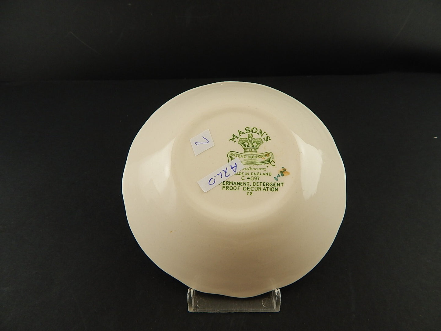 ANTICO SET 5 CIOTOLE MACEDONIA CERAMICA INGLESE MASON’S DECORO MANO STRATHMORE