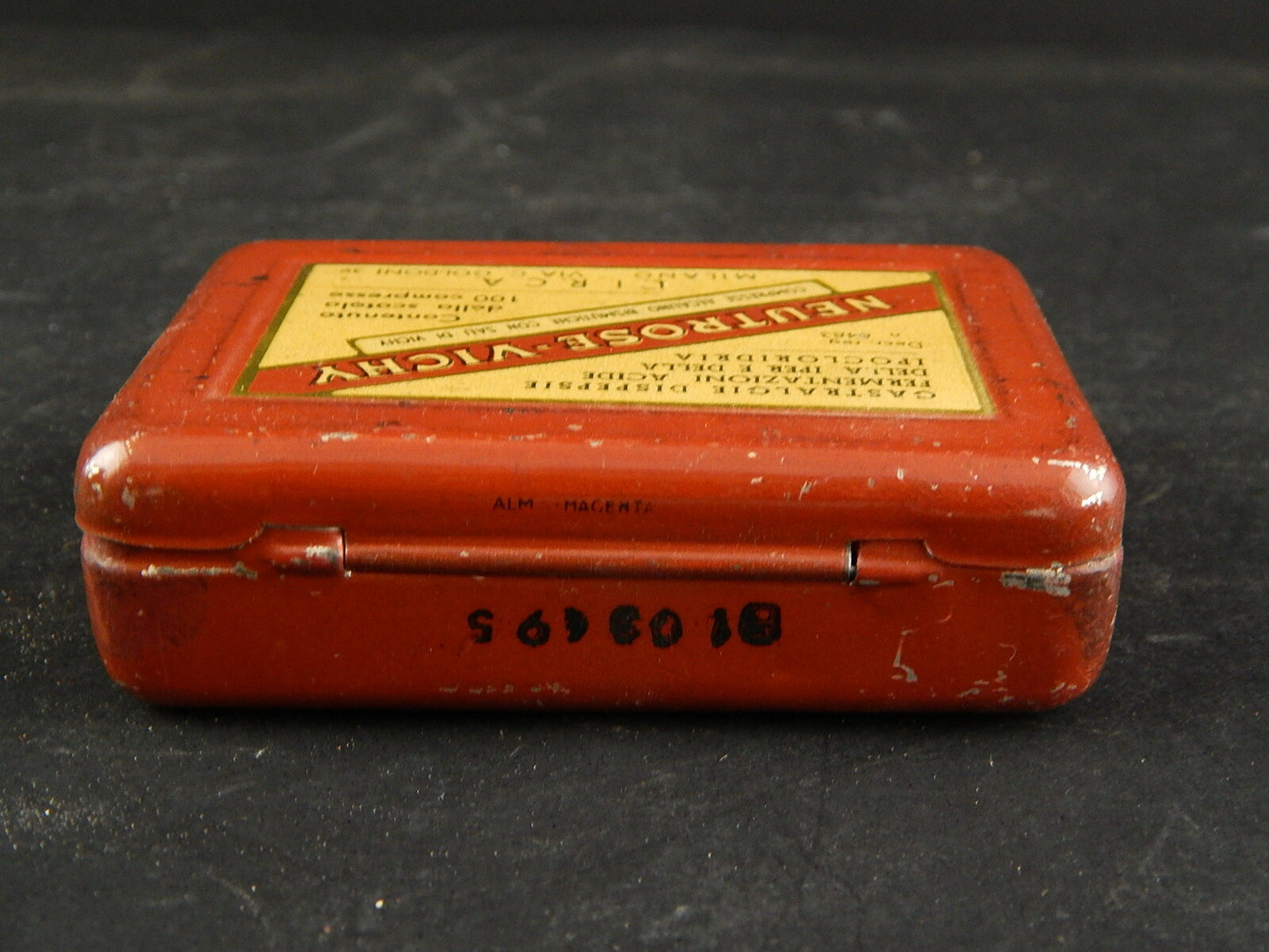 PUBBLICITARIO FARMACIA VINTAGE SCATOLA COMPRESSE NEUTROSE VICHY LIRCA MILANO