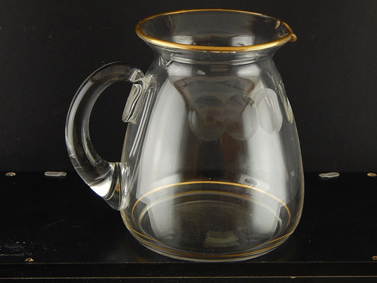 VAL ST LAMBERT FIRMATA ANTICA CARAFFA CRISTALLO MOLATO CON PROFILO ORO 24 K