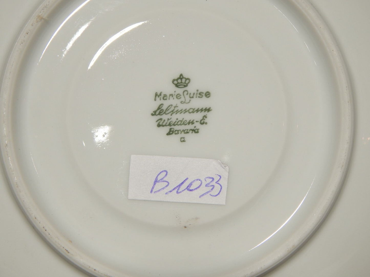 ANTICO SERVIZIO 6 TAZZE BRODO PORCELLANA BIANCA MARIE LUISE BAVARIA SELTMANN W.