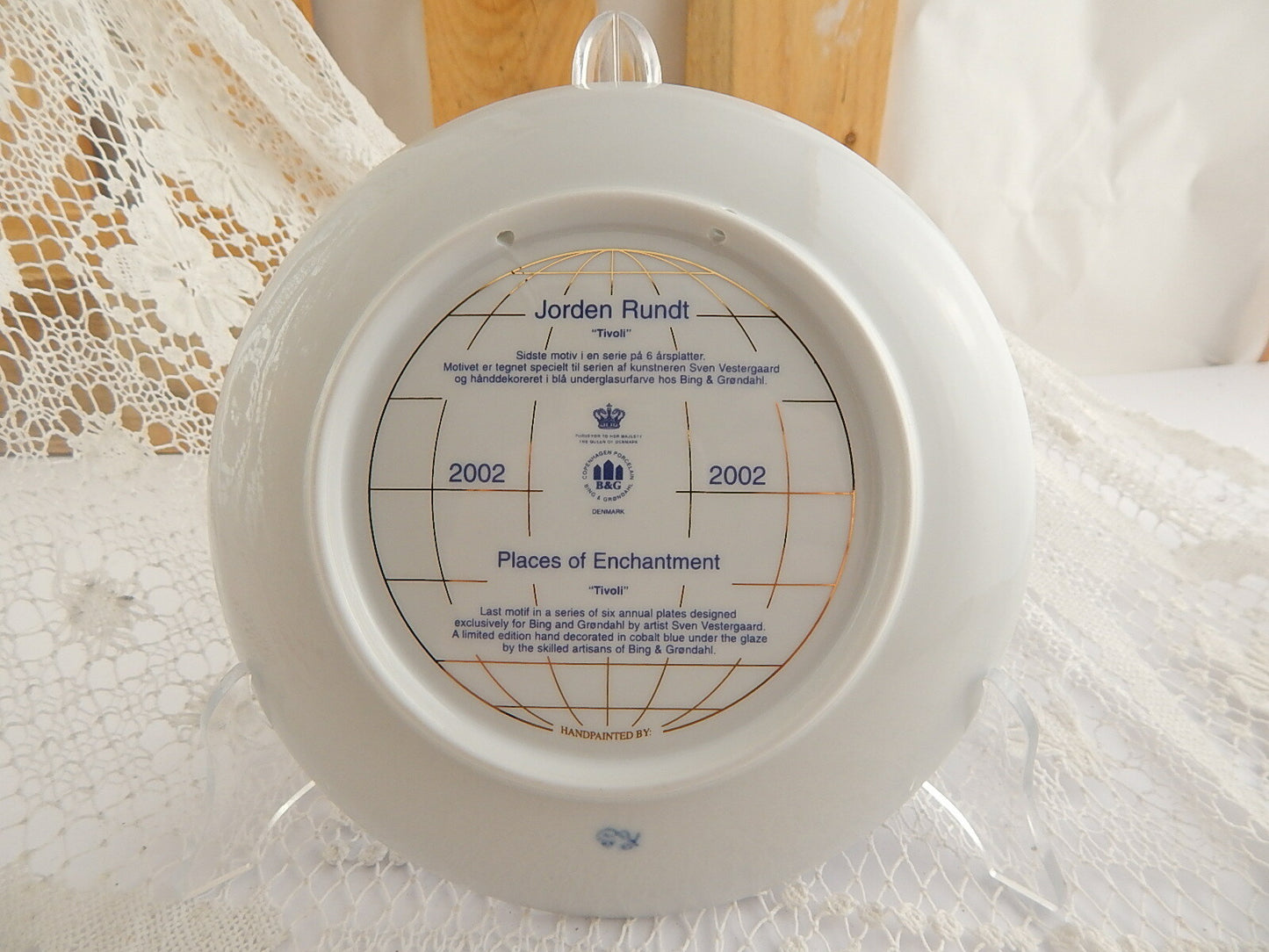 ROYAL COPENHAGEN BING&GRONDAHL TIVOLI PIATTO 2002 PORCELLANA NEW COLLECTIBLES