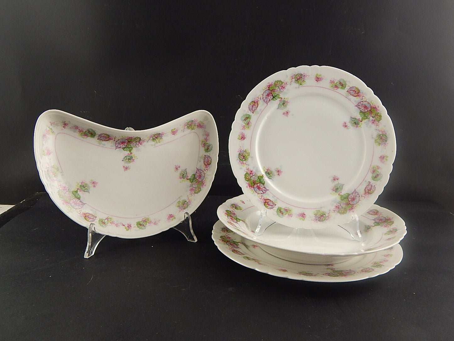 ANTICO PREZIOSO RARO SERVIZIO TAVOLA PIATTI PORCELLANA GINORI DOCCIA LIBERTY