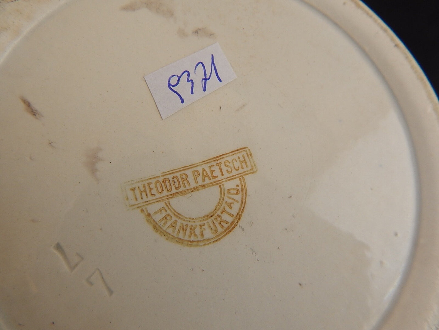ANTICO RARO ART DECO BARATTOLO PORCELLANA THEODOR PAETSCH FRANCOFORTE