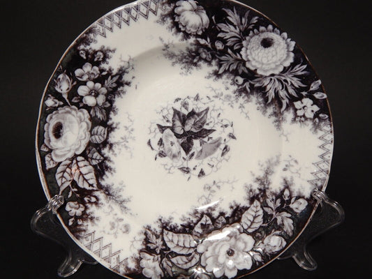 ANTICO PIATTO FONDO CERAMICA JARDINIERE VILLEROY & BOCH FINE '800 DIFETTO B1137