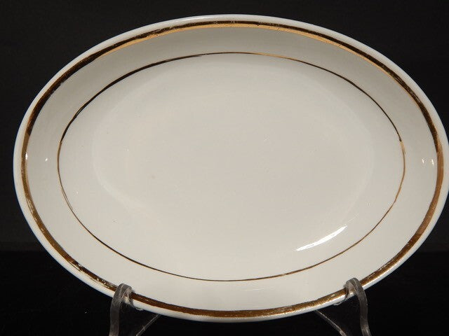 ANTICA RARA RAVIERA CERAMICA RICHARD MILANO FINE 800 BIANCO E ORO STILE IMPERO