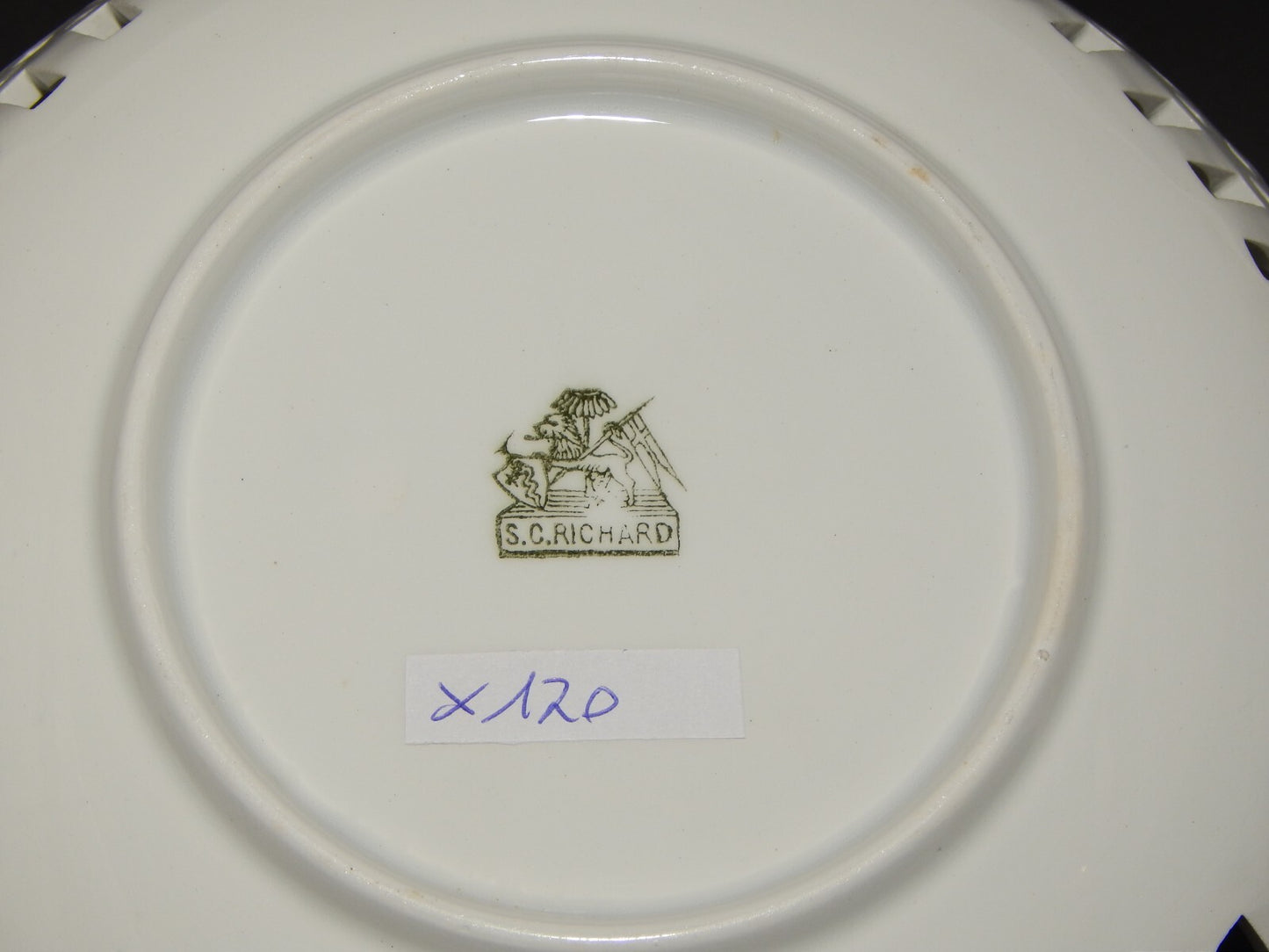 ANTICA RARA CIOTOLA TRAFORATA CERAMICA BIANCA RICHARD MILANO PRIMO 900