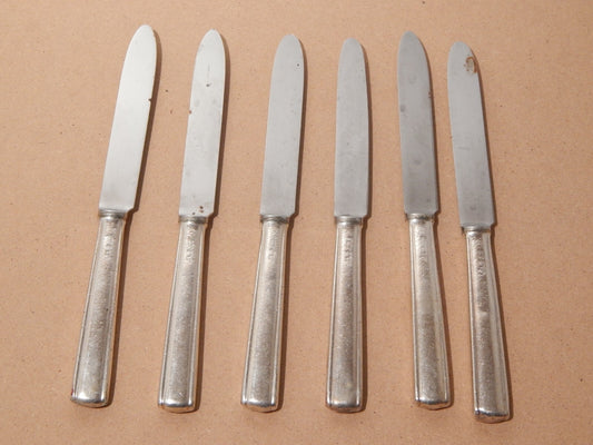 ANNI 50 ARTHUR KRUPP MILANO SET 6 COLTELLI ALPACCA ARGENTATE DESIGN GIO' PONTI #