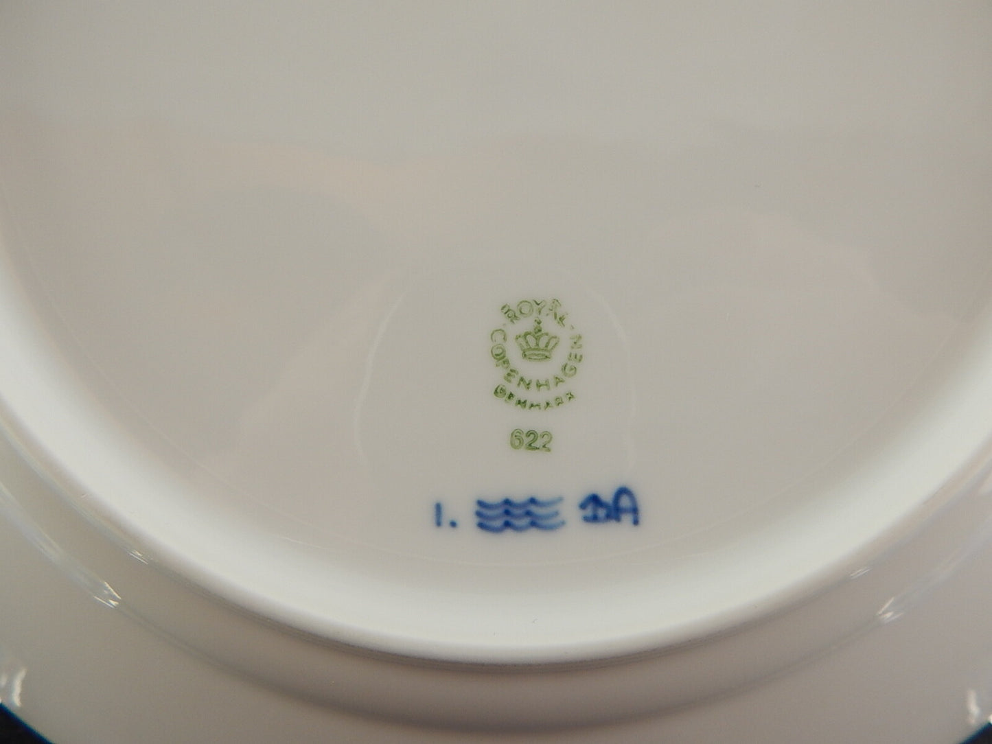 ROYAL COPENHAGEN PORCELLANA BLUE FLUTED HALF LACE PIATTO PIANO 622