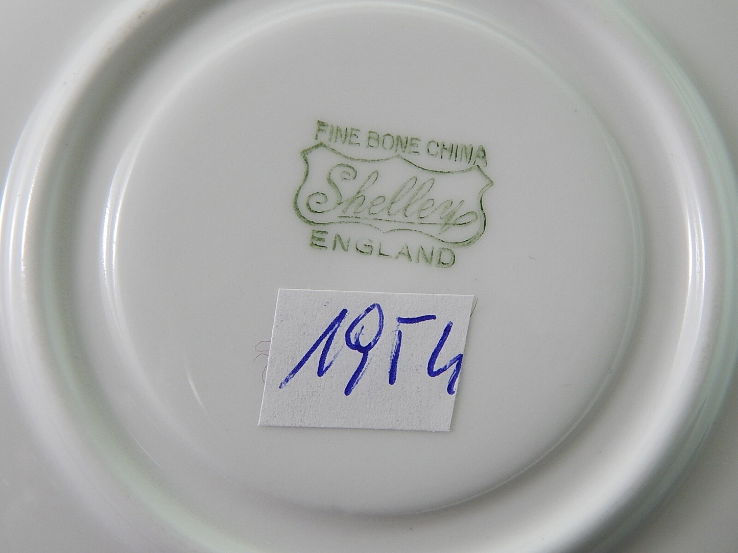 ANTICA PORCELLANA BIANCA TAZZA TE' FINE BONE CHINA SHELLEY MADE IN ENGLAND
