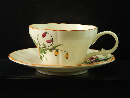 ANTICA TAZZA COLAZIONE CERAMICA VERBANUM STONE LAVENO DIPINTA FIRMATA ELENA 1934